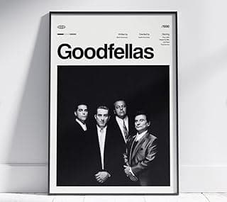 Goodfelas Movie Poster - Classic Black and White Design - Movie Lovers Cinema Wall Decor (White, 20 x 30 cm)