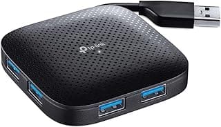 شاحن يو اس بي 4 منافذ من تي لينك - UH400، usb3.0، أسود