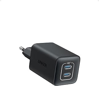 شاحن من أنكر بمنفذ USB-C متوافق مع آيفون 16 و15 و14 وجالاكسي وبيكسل بمنفذين بقدرة 47 واط مع شحن سريع وتصميم مدمج