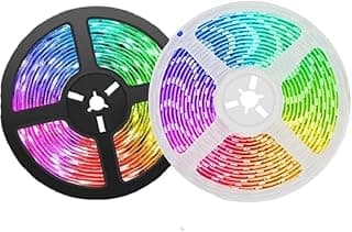 شريط LED RGB مع جهاز تحكم عن بعد ومصدر طاقة (5 متر 300 اس ام دي)