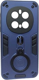 Case Compatible with HONOR MAGIC 7 PRO Dual Layer Protective Shockproof Hard Armor Cover with 360° Rotating Finger Ring Kickstand and Car Magnetic Mount (Blue)