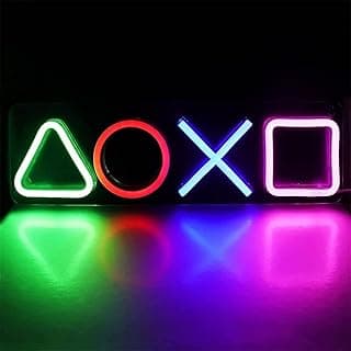 ChicAbode LED Neon Lights, Neon for Playstation Light Icon Gaming, Neon Lights Sign for Bedroom Wall Decor USB Powered Switch for PS5 Game Room, Man Cave, Teen, Gamer Room Decor Aesthetic