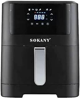 مقلاة هوائية ذكية رقمية 8L SK-8043 من سوكاني، مقلاة من فولاذ مقاوم للصدأ مع شاشة تعمل باللمس وإعدادات ضبط ديجيتال، مع 8 وصفات مسبقة الضبط