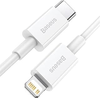 كابل شحن سريع جديد 20 وات PD من USB-C إلى Lightning بطول 2 متر لهاتف ابل ايباد وايفون 14 Pro Max / 13/12/ 11/ XMax/Xs/XR/ 8Plus/ 7/6 / 6s Plus (أبيض)