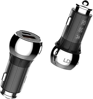 شاحن سيارة ال دي نيو C1 مع كابل Type-C إلى Type-C و USB