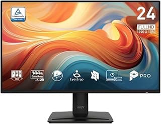 MSI شاشة برو MP242 E14A 24 انش FHD LCD - 16:9 - اسود غير لامع - 23.8 انش مرئية - تقنية التبديل داخل الطائرة (IPS) - 1920 × 1080-16.7 مليون لون - مزامنة تكيفية - 300 نيت - 1 مللي ثانية - 144