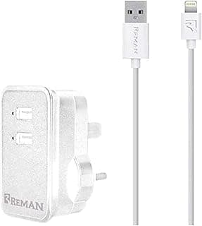 Dual Home Charger R-811 with Lightning to USB ChargeSync Cable