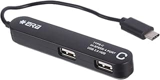 موزع Tu-227 بمنفذ Type-C 3.1 إلى 4 منافذ USB 2.0 - أسود