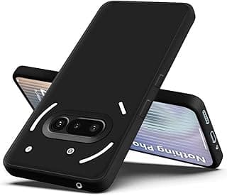 جراب سيليكون سائل فاخر لهاتف Nothing Phone (3a) (أسود)