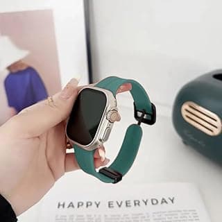 V VOLT Magnetic Silicone Sport Band Compatible with Apple Watch Ultra/Ultra 2 49mm 45mm 44mm 42mm, Soft Strap for iWatch Series 9/8/7/6/5/4/3/2/1/SE