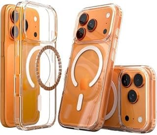غطاء مغناطيسي لجهاز iPhone 17 Pro Max، شفاف مقاوم للاصفرار، غطاء واقي نحيف شديد التحمل للصدمة لجهاز iPhone 17 Pro Max بحجم 6.9 بوصة، شفاف