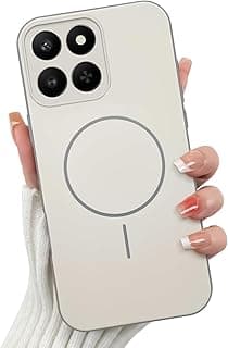 جراب لهاتف Honor X7D تصميم نحيف، سيليكون ناعم مرن TPU مضاد للخدش مع حماية كاملة للكاميرا - أوف وايت