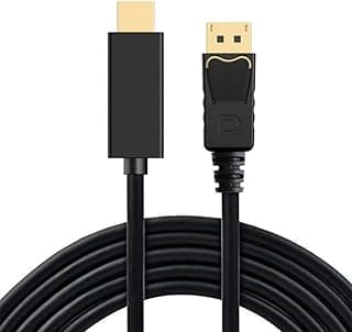 كابل محول Display Port ذكر إلى HDMI ذكر بطول 1.8 متر للكمبيوتر واللابتوب والبروجيكتور