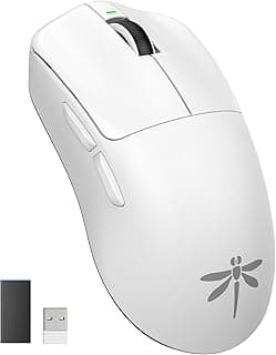 ماوس جيمنج لاسلكي F1 Pro Max Lightspeed مع وضع مزدوج 2.4G/Type-C سلكي - مستشعر 25K - دقة 26,000 DPI - وزن خفيف 55 جرام - 6 أزرار قابلة للبرمجة - عمر بطارية يصل إلى 200 ساعة للكمبيوتر/ماك - أبيض