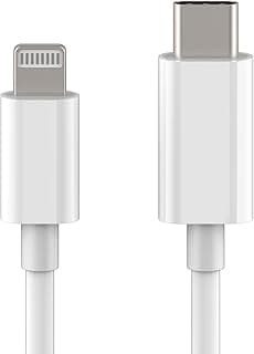 كابل WIKIPro من USB C إلى Lightning بطول 6.6 قدم [معتمد من ابل MFi] للشحن السريع PD ومزامنة البيانات متوافق مع ايفون X/XS/XR/XS MAX/8/8 Plus، ايباد برو 2017