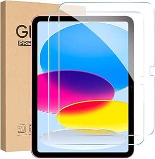 واقي شاشة لجهاز ابل iPad الجيل 10 (10.9 بوصة 2022 موديلات A2696/A2757/A2777)، زجاج مقوى لحماية شاشة iPad 10 2022 (عبوة واحدة)