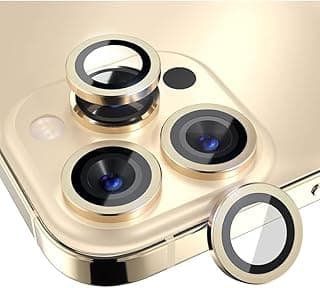 واقي عدسة كاميرا Perfect عالي الدقة مضاد للخدش متوافق مع ابل iPhone 13 Pro / 13 Pro Max (ذهبي)