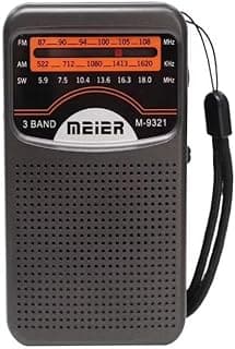 راديو AM FM - راديو صغير قابل لاعادة الشحن متعدد الموجات عالي الحساسية يتميز بقوة الارسال حجم صغير محمول