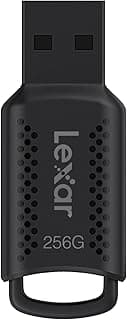 ليكسار ذاكرة فلاش جامب درايف V400 USB 3.2 الجيل الاول سعة 256 جيجابايت، لون اسود - 100 ميجابايت/ثانية