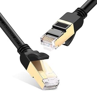 كابل شبكة محلية كات 7 F/FTP بطول 0.5 متر من يوجرين، أسود