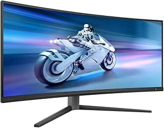 فيليبس شاشة العاب منحنية 34M2C6500-34 انش WQHD OLED من ايفنيا، 175 هرتز، 0.03 مللي ثانية، HDR400، امبيجلو، فري سينك بريميوم برو، جي سينك كومب. (3440x1440، 2X HDMI، منفذ عرض، موزع USB) رمادي داكن