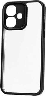 Connected Case For Infinix Smart 10, Crystal Clear Non-Yellowing, Military Grade Protection, Shockproof Protective Cover with Camera Protection for Infinix Smart 10 (Black Frame)