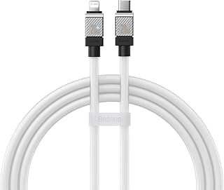 كابل شحن سريع سلسلة CoolPlay من Type-C إلى Lightning (20 وات - 2 متر) - أبيض