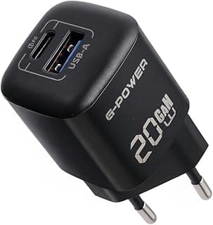 GP-C2 20W Dual USB Charger (USB-A and Usb-C) Qualcomm Quick Charge 3.0 Compatible with iPhone 14/14 Plus/14 Pro/14 Pro Max/13, Galaxy, Pixel 4/3, iPad/iPad - Black