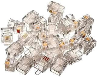 موصلات Rj45 (25 قطعة) - شفافة