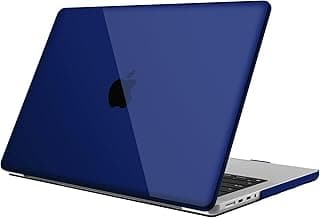 جراب Fintie متوافق مع ابل MacBook Pro 14 بوصة A2442 (إصدار 2021) - غطاء حماية صلب سهل التركيب لجهاز MacBook Pro 14 بوصة M1 Pro / M1 Max مع خاصية Touch ID، كحلي كريستالي
