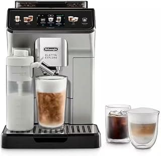 ماكينة قهوة Eletta Cold Brew أوتوماتيكية مع تقنية LatteCrema الساخنة والباردة، شاشة ملونة، تقنية الاستخلاص البارد، شاشة 3.5 بوصة TFT + واي فاي، ECAM450.65.S (فضي)
