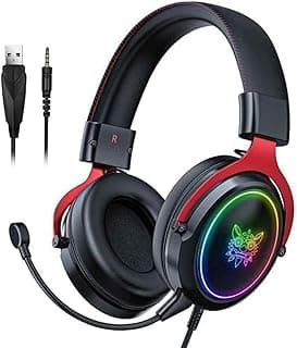 RGB LED Gaming Headset & Detachable Microphone for Mobile, PS, PC - X10, Wired