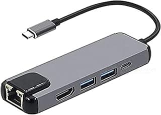 محطة توصيل Otn-9181 بمنفذ Type-C تدعم 4K Ultra HD، USB 3.0، HDMI، Rj45، متعددة الوظائف (فضي)