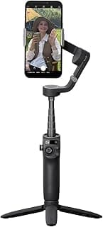 Original Osmo Mobile 6 Smartphone Gimbal Stabilizer 3-Axis Phone Gimbal Built-In Extension Rod Portable and Foldable Android and iPhone Gimbal with ShotGuides Vlogging Stabilizer YouTube TikTok Video