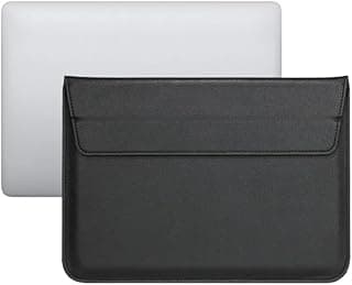 Slim PU Sleeve For MacBook Air 13 M2 A2681 M1 A2337 A2179 A1932/Pro 13 M2 M1 A2338 A2251 A2289 A2159 A1989 A1706 A1708,A2681 A2442 Neo (A18 Pro) PU Leather Flap Style Case Bag (BLACK)