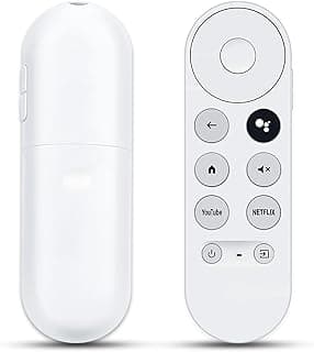 ريموت كنترول صوتي بديل لجوجل كروم كاست 4K سنو، G9N9N GA01920 مع ازرار اختصار يوتيوب ونتفليكس (البطارية غير مشمولة)