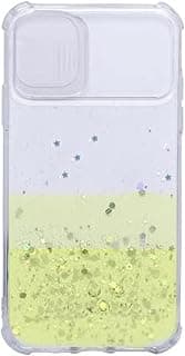 Glitter Bling Shiny Stars with Camera Protection Slide Back Cover for iPhone 6 Plus / 6S Plus - Yellow