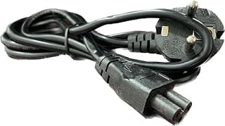 كابل لمحول اللابتوب بثلاث فتحات وفيشة 2 دبوس - 1.5 م