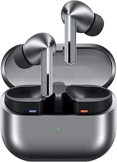 سماعات Galaxy Buds3 Pro، سماعات أذن لاسلكية بلوتوث مع تحكم تكيفي في الضوضاء، صوت Hi-Fi، صوت محيطي 360 درجة - فضي - بدون ضمان
