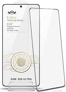 Premium Screen Protector for Samsung S26 Ultra, 9H Hardness Tempered Glass with Advanced Oleophobic Coating, Ultra Clear and Silky Smooth Touch, Anti-Fingerprint, Bubble Free, Easy Installation