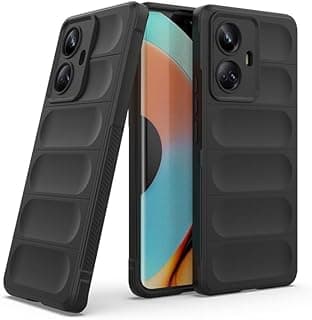 جراب متوافق مع Realme 10 Pro Plus حمايه كامله من صدمات ماجيك شيلد مع حمايه للكاميرات من خامه السيلكون المقوي و مبطن من داخل-اسود
