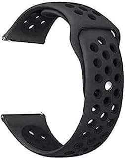 Generic 20mm silicon sport Strap compatible For Galaxy watch 4 40mm 42mm 4.2mm Band Gear sport wrist bracelet Samsung Galaxy Watch Active 2 40mm 44mm, amazfit GTS 3 2022,Gray Black