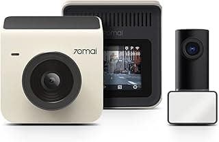 Dash Cam A400 + RC09 Dual Dash Camera Front1440p Rearview Cam 1080p, GPS, WiFi White