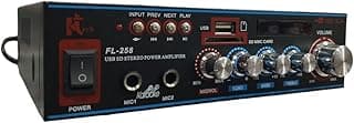 مكبر صوت GM FL-258 صوت ستيريو Hi-Fi مع مدخل USB SD MIC وتحكم في الباس والتربل وصدى الصوت
