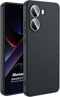 جراب Microsonic لشاومي Poco X7 Pro موديل Groovy ناعم أسود [جراب متوافق مع Poco X7 Pro - أسود]