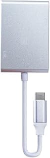 محول نوع سي ذكر الى VGS وHDMI وDVI بمنفذ USB 3 من 2 بي، فضي،