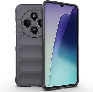 جراب متوافق مع شاومي Redmi 14C، سيليكون ناعم TPU، مقاوم للسقوط والصدمات، غطاء متوافق مع شاومي Redmi 14C (رمادي)