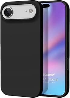 Matte Silicone Case for Apple iPhone 17 Air Black [Case Compatible with iPhone 17 Air - Black]