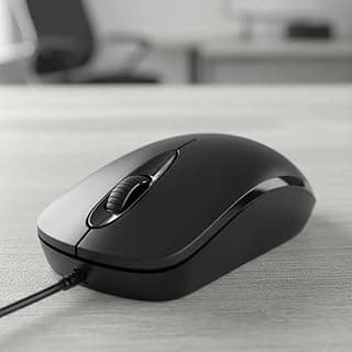 ماوس سلكي USB موديل M150، أسود، توصيل USB، تحكم دقيق، تصميم مريح، للكمبيوتر واللابتوب وماك