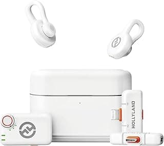 Hollyland LARK M2S Ultimate Combo 2-Person Wireless Microphone System for Cameras and Mobile Devices (2.4 GHz, Space white)